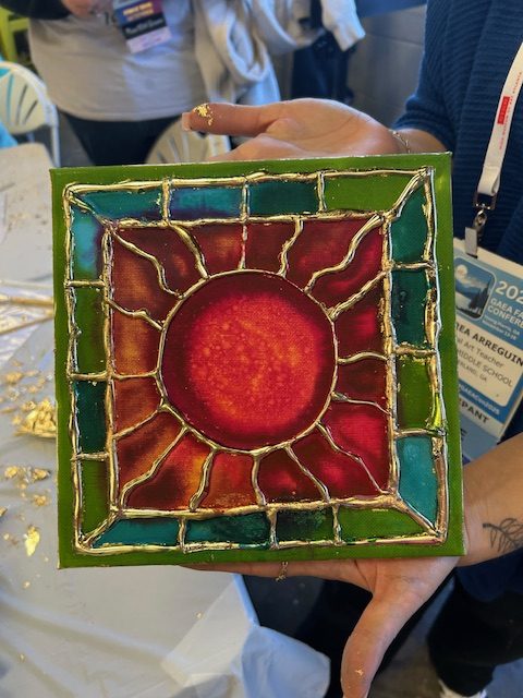 Example of mixed media faux stained glass