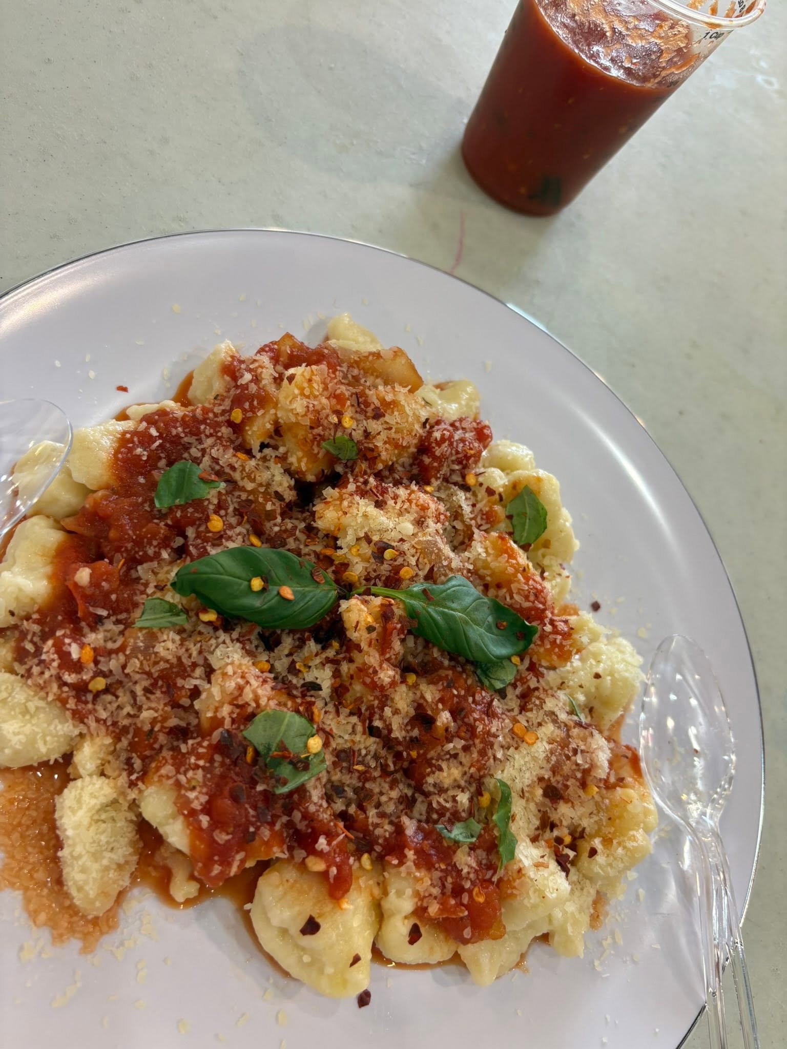Gnocchi with tomato Sauce made in Chef Tara's youth summer camp